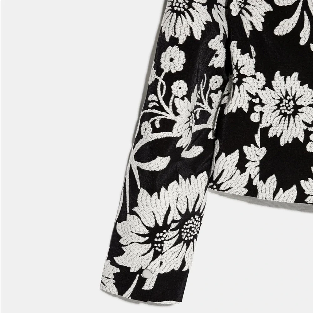 ZARA BNWT Jacquard Printed Blazer - Picture 6 of 7